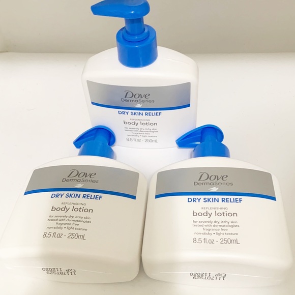 Dove Derma Series Dry Skin Relief Lotion 8.5 FL OZ (Set of 3) Discontinued - Picture 5 of 5